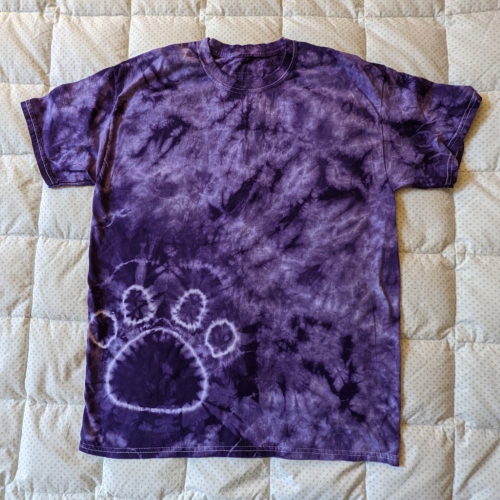 Tie-Dye Paw Print Tee Shirt